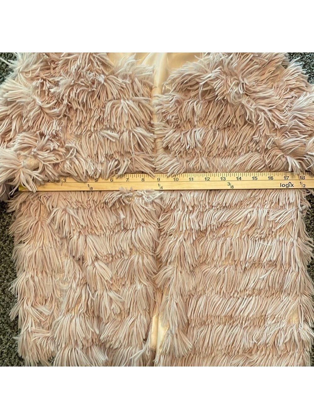Vintage Shaggy Faux Fur Jacket - Creamy Beige - Picture 7 of 8